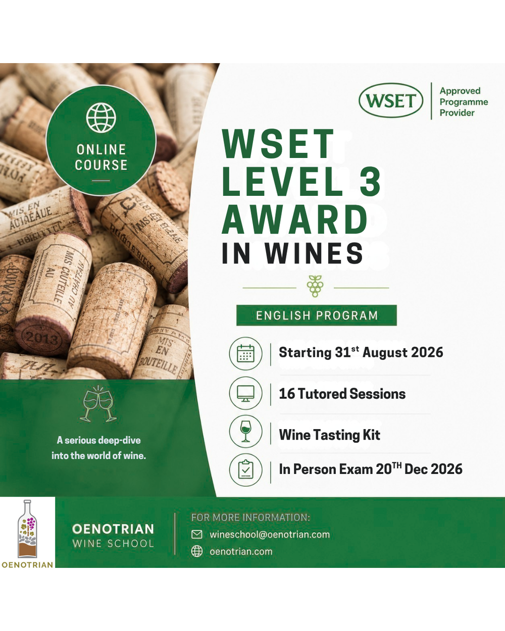 WSET - LEVEL 3 Award in Wines — OENOTRIAN